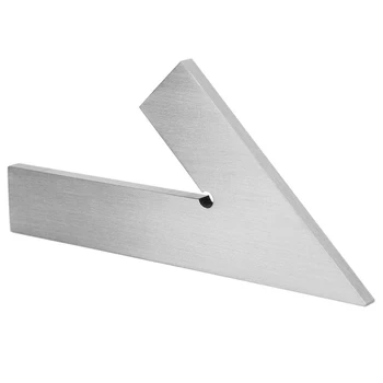 

HHO-Measuring Tools, Lightweight 45 Degree Miter Angle Corner Ruler Wide Base Gauge Woodworking Measuring Tool 150X100mm for Det