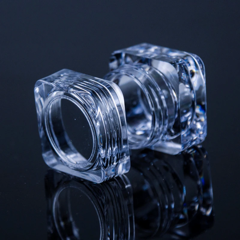 10PCS 5ml New Cube Jars Storage Box Acrylic Clear Jewelry Rings nail tips/eye cream/lotion/ Clear Beads Accessory Container