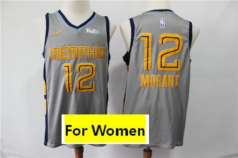 6 Женский baskeball Memphis#12 Ja Morant майки - Цвет: 6
