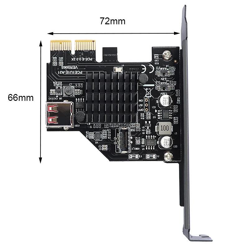 Добавить на карту PCI Express 3 0 USB 1 E карта PCIe адаптер Raiser Type USB3.1 gen2 10 Гбит/с + USB2.0