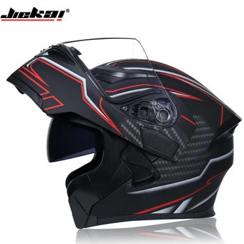 

FREE SHIPPING JIEKAI MATT BLACK Motorcycle Flip up Winter Summer helmets Safety Racing Motocross Capacete Quad Dirt Bike helmet