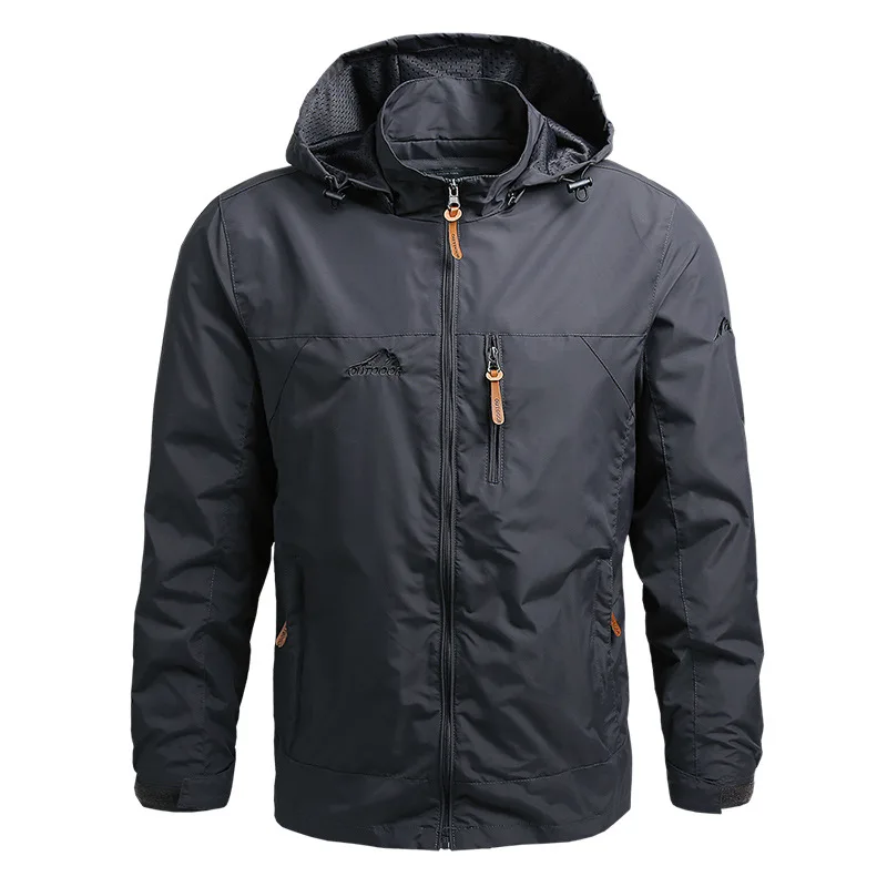 Fashion Trend Foreign Trade Mountaineering Jacket Windbreaker Outdoor Sports Jacket Windbreaker Jacket Zip Up Hoodie Zip Up