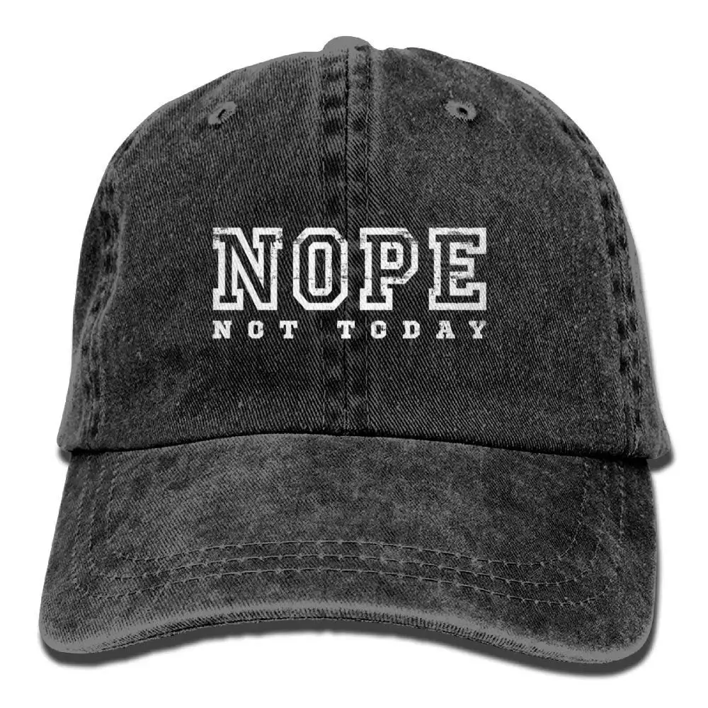 Nope Not Today Джинсовая Шляпа Регулируемая унисекс Повседневная Бейсболка