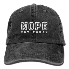 Nope Not Today Джинсовая Шляпа Регулируемая унисекс Повседневная Бейсболка