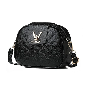 

Female Mini Bags PU Leather Plaid Shape Fashion Solid Crossbody Bags For Women Black Girls Shopping Travel Small Bag