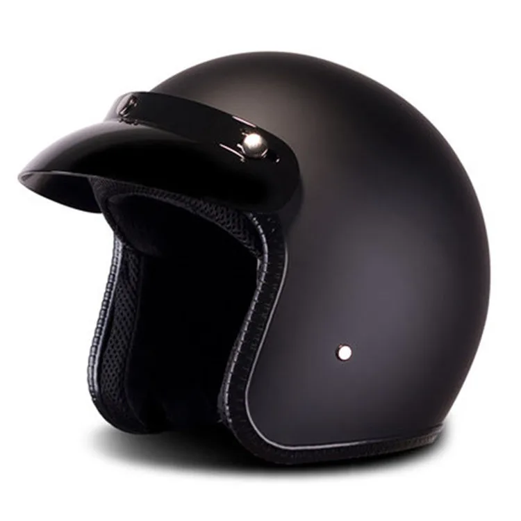 Helm Motor Antik Casco Moto Hitam Matte Jet Capacetes De Motocicilicin Vespa  Casko Para Moto Cafe Racer Kilau Wajah Terbuka|Helm| - AliExpress