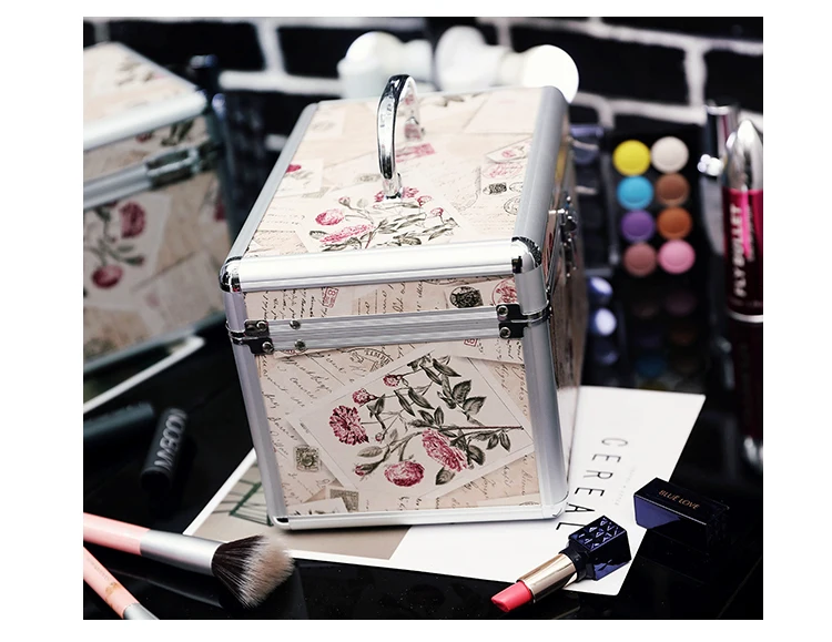 Bolsa Cosmetico косметичка с 2 слоями портативный для Beaute Femme Maquillage волосы ногти ювелирные изделия салон чехол с принтом из сериала "очень странные дела"