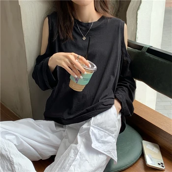 

PX2027 Long sleeve off-shoulder top women's summer 2020 new T-shirt