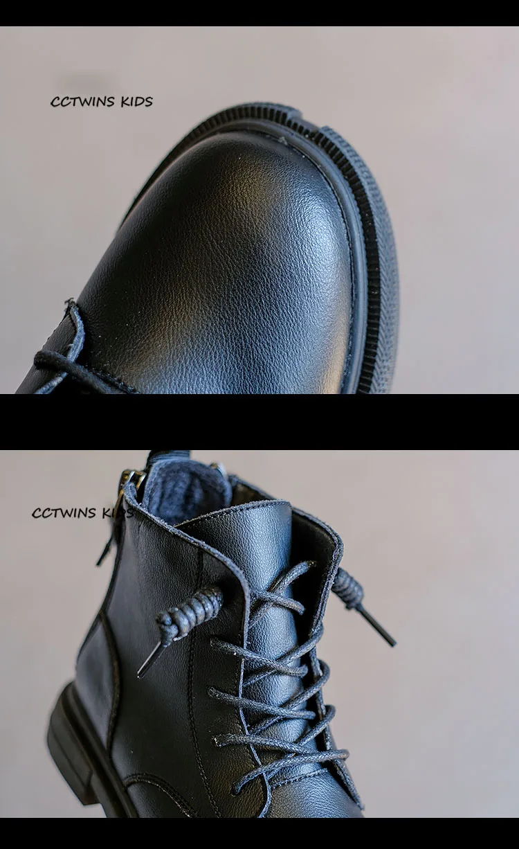 CCTWINS/детская обувь; коллекция года; зимняя детская модная теплая обувь; ботильоны из натуральной кожи для маленьких девочек; брендовые Ботинки martin для мальчиков; MB156