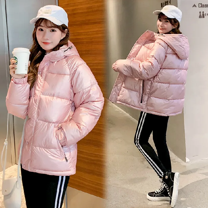 

Down Jacket Women's 2019 New Style Korean-style Loose And Plus-sized Fashion Cotton-padded Clothes Loose-Fit Students Woman Cott