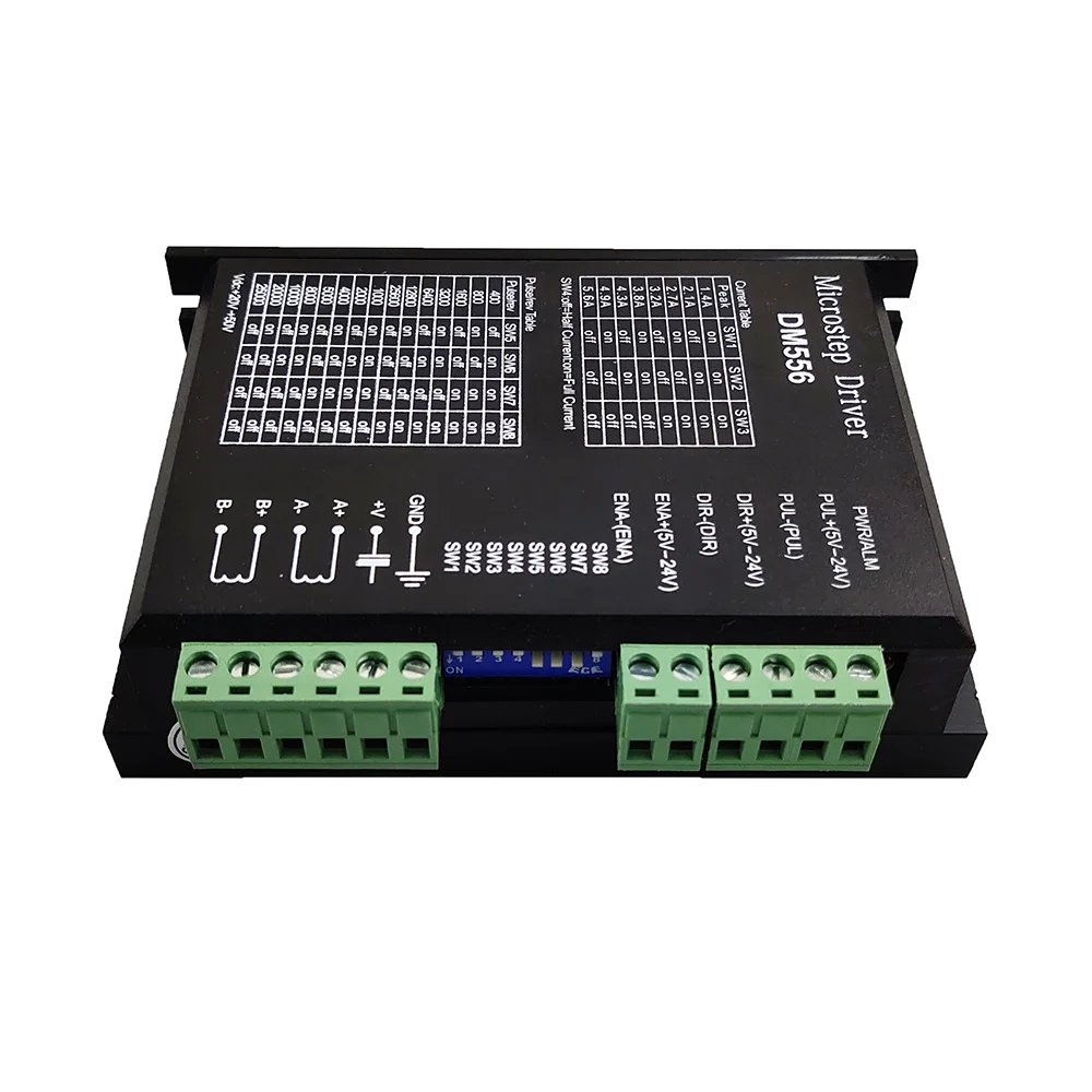 Nema 23 3N.m 스테퍼 모터 키트 DM556 디지털 스테퍼 모터 드라이버 2 상 5.6A cnc 조각 기계 키트