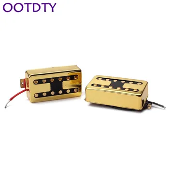 

OOTDTY Guitar Pickup Humbucker Toaster Shape Neck and Bridge for LP 6 String