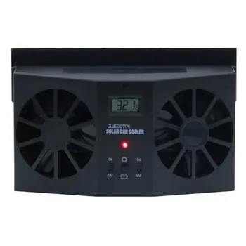 

Car solar exhaust fan black