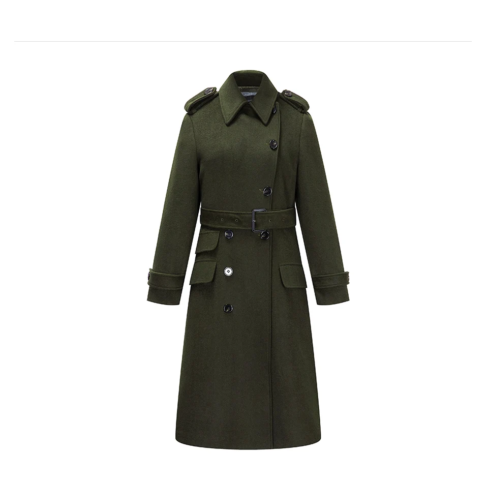 JAZZEVAR Новое поступление осенний пальто женская тонкая высокое качество новая популярная двубортная длинная куртка N9066