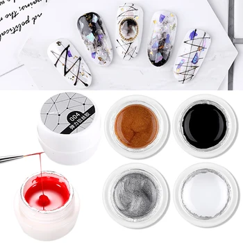 

6 Colors Wire Drawing Nail Gel Point To Line Spider Gel Painting Gel Pulling Silk Nail Art Gel Spider Pulling Wire Gel Polish