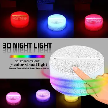 

3D Modern Romantic Luminous Lamp Holder Touch Lamp Bases Light Base Display Indoor Wedding Decor Gift Home Ornament