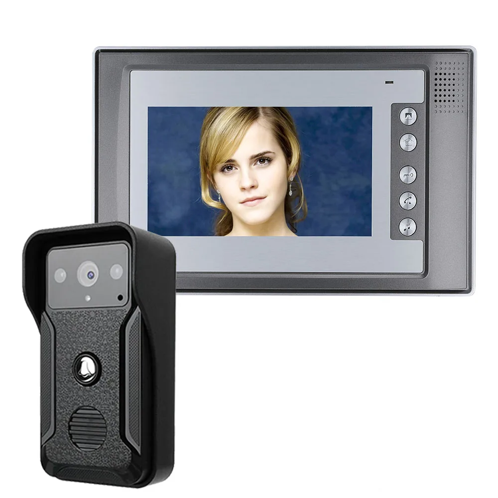 Визуальный домофон 7 ''TFT LCD проводной видеодомофон для помещений монитор 700TVL