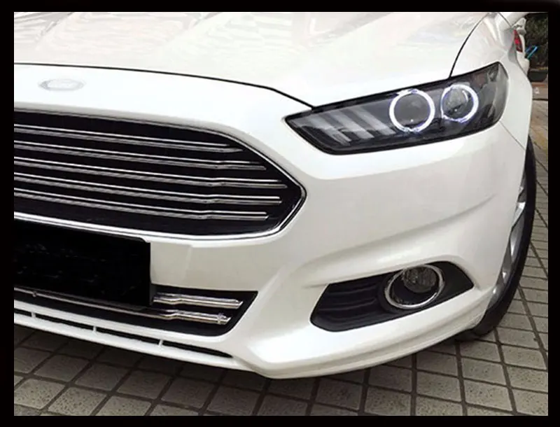 Автомобильный Стайлинг для Fo rd Fusion фары 2013- Mon deo DRL Mustang Дизайн Hid динамический сигнал биксенон светодиодный луч ангельские глазки