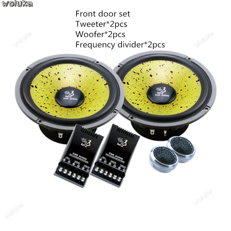 Car audio set 6.5 inch speaker subwoofer car audio high and low car with horn modified CD50 Q04 - Цвет: A