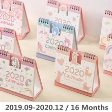 2020 Unicorn and Whale Cartoon Animals Mini Desktop Calendar Daily Scheduler Table Planner Yearly Agenda Organizer green leaves 1pc 2019 desk calendar table calendar scheduler monthly planner agenda memo