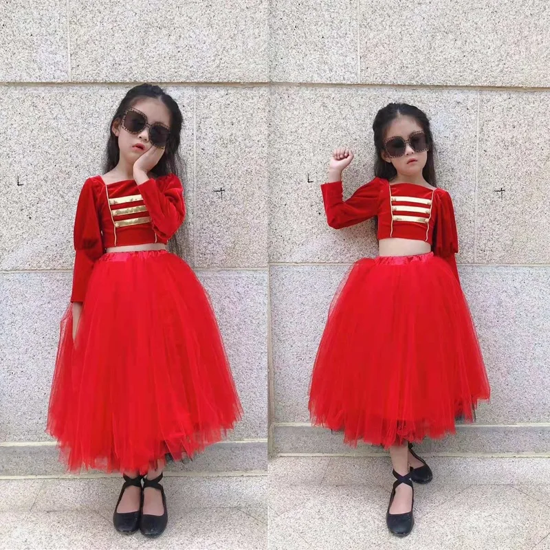 

Girl's dress 2019 spring and autumn new children's fashion princess dress little girl foreign style catwalk suit dress