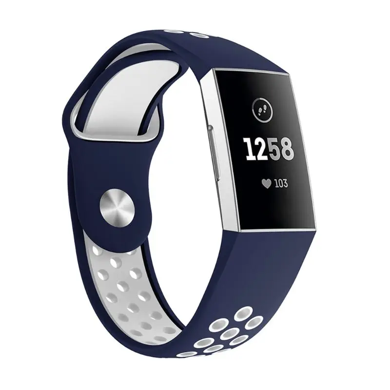 Двухцветные силиконовые часы ремешок для Fitbit Charge 3 Сменный ремень браслет Смарт-часы аксессуары