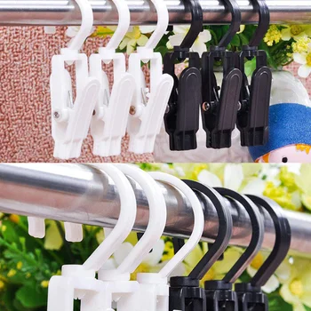

20 Pcs Clothes Hat Hanging Hooks Super Strong Plastic Home Travel Swivel Hanging Laundry Hooks Clip J2Y