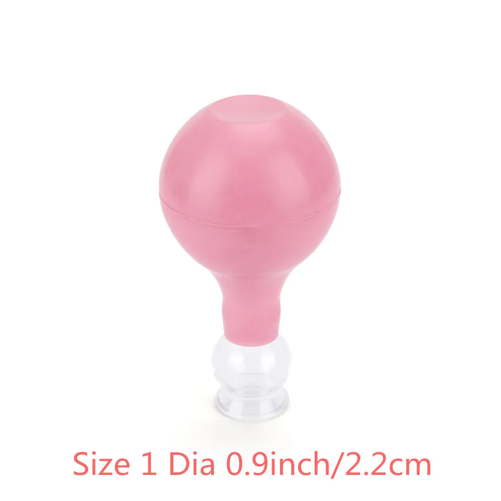 pink size 1 5 размеров Резиновые Вакуумные Банки для массажа семья китайский баночки вакуумное средство против целлюлита массажер терапия присоска комплект Прямая поставка - Цвет: pink size 1