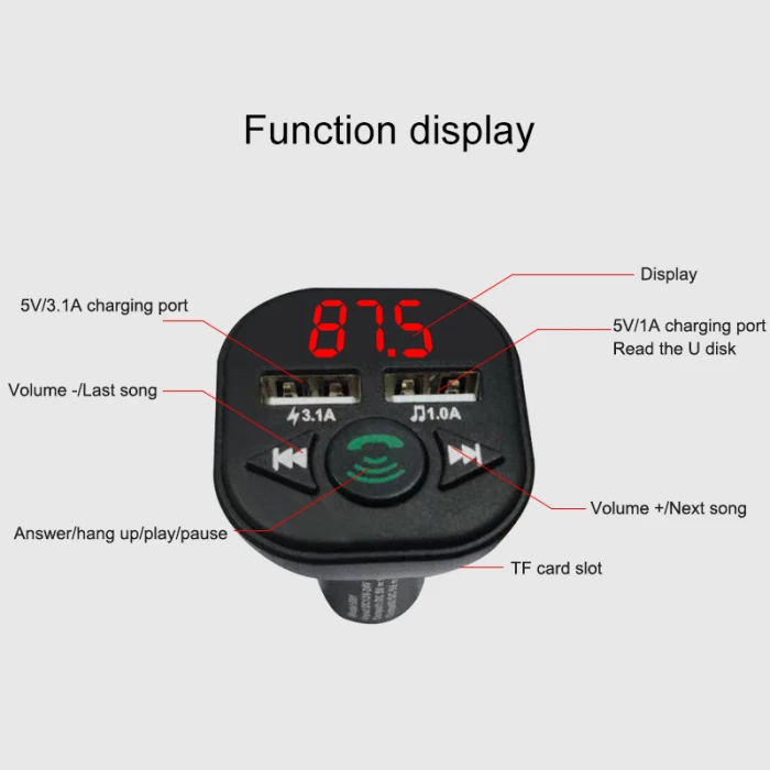 Автомобильный беспроводной Bluetooth комплект громкой связи fm-передатчик lcd Автомобильный MP3-плеер USB зарядное устройство NK-Shopping