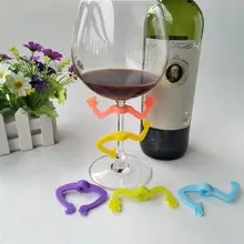 12 шт Силиконовые чарады руки форма маркер на стакан для вина поилка идентификатор Кубок знак(случайный цвет