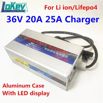 

Smart Charger 36V 20A 25A 10S 42V lipo 12S 43.8V lifepo4 Charger With LED for lithium ion lifepo4 lead acid battery
