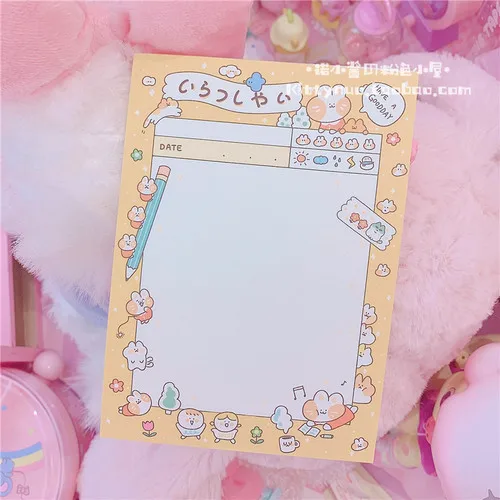 50 шт. листов Kawaii Канцелярские кролик блокнот для заметок девушка на каждый день DIY клейкий блокнот для заметок Escolar Papelaria корейский школьные принадлежности - Цвет: Daily