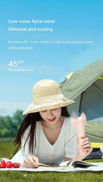 Gadgetoo Jisulife F8X Mini Fan Portable Fan 4800Mah Rechargeable Fan With Power Bank And Flashlight Function (Life 8 Plus)