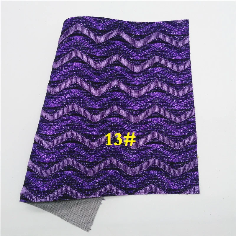 Glitterwishcome 21X29 см A4 размер винил для бантов блестящая ткань, флокирование стрелка волна кожа ткань листы для бантов, GM523A - Цвет: 13