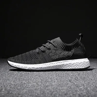 Black 46 Xiaomi Mijia Youpin, новая мужская обувь, летающие тканые кроссовки, трендовая повседневная обувь, мужская обувь для фитнеса, бега, упражнений - Цвет: Black 46