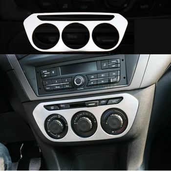 

For Peugeot 301 2014 2015 2016 Stainless Steel Central Control Panel Air Conditioner Switch Trim Cover
