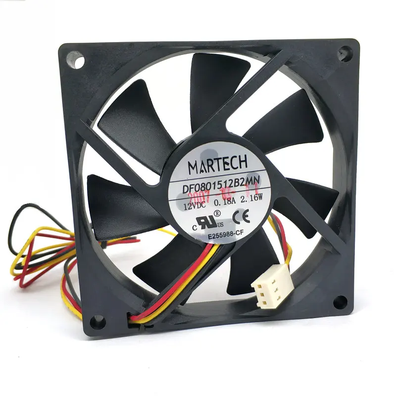 

DF0801512B2MN 8015 12V 0.18A 3 линии 80*80*15 мм охлаждающий вентилятор hzdo