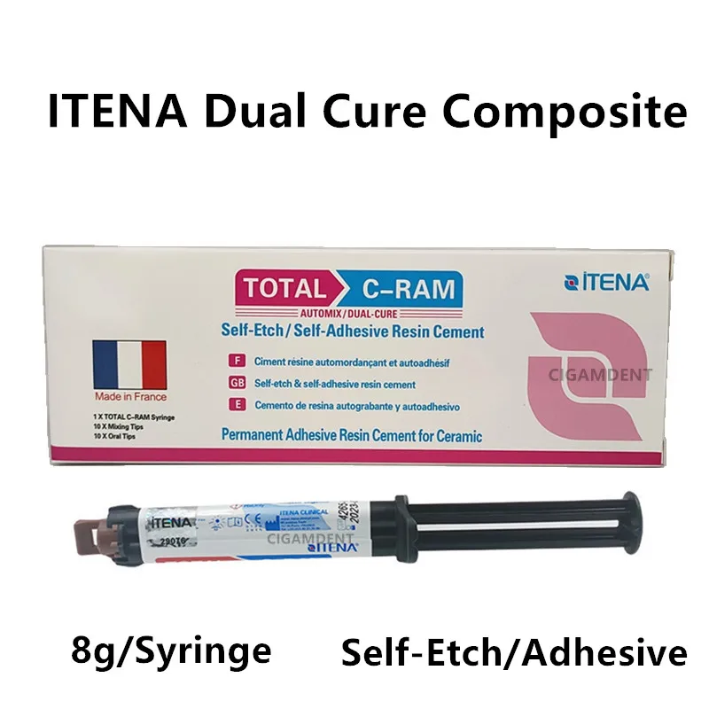 1pack Itena Total Cram Dental Resin Cement Glue For Teeth Crown Veneer