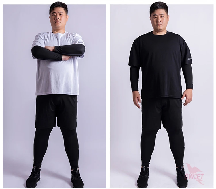 5XL 6XL 4 шт./компл. мужской спортивный костюм для спортзала фитнес быстросохнущая одежда для бега Спортивная одежда для бега тренировочные трико плюс размер