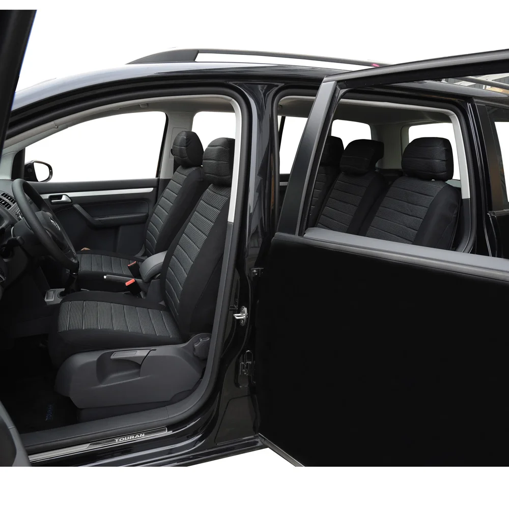 AUTOYOUTH 7-teiliger Autositzbezug aus Polyesterfaser, universeller Sitzbezug, Airbag-kompatibel, für den Innenraum von Honda und Nissan X-Trail. – Detail 6