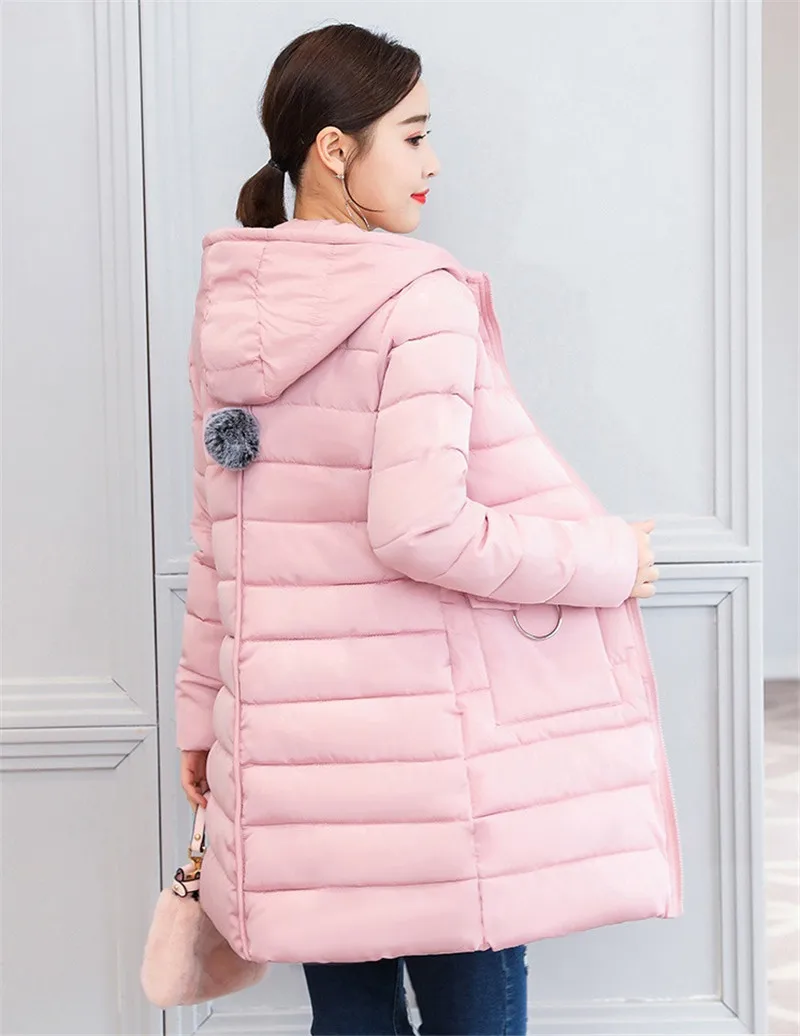 Women Winter Parkas And Jacket Medium Long Hooded Down Cotton Coats Thicked Warm Padded Winter Jacket Plus Size 3XL W1345