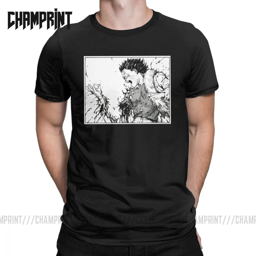 Для Мужчин's Акира Tetsuo потери Руки Футболки манга Kaneda короткая футболка с