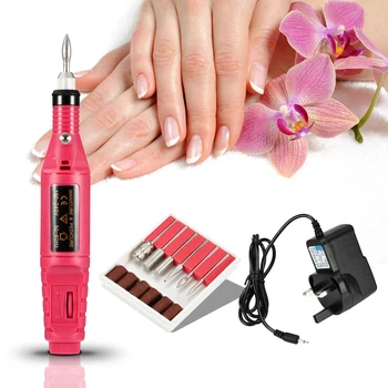

Professional Electric Nail Drill Machine Manicure Machine Drill File Pedicure Drill File Nail Art Polishing Tool (US/EU/UK Plug)