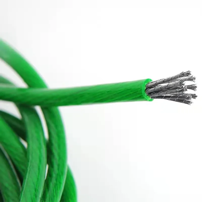 100 Meters Vinyl Coated Steel Wire Rope Cable 2pcs Clamp Rustproof String Light Hanging Clothesline Grape Rack Shed