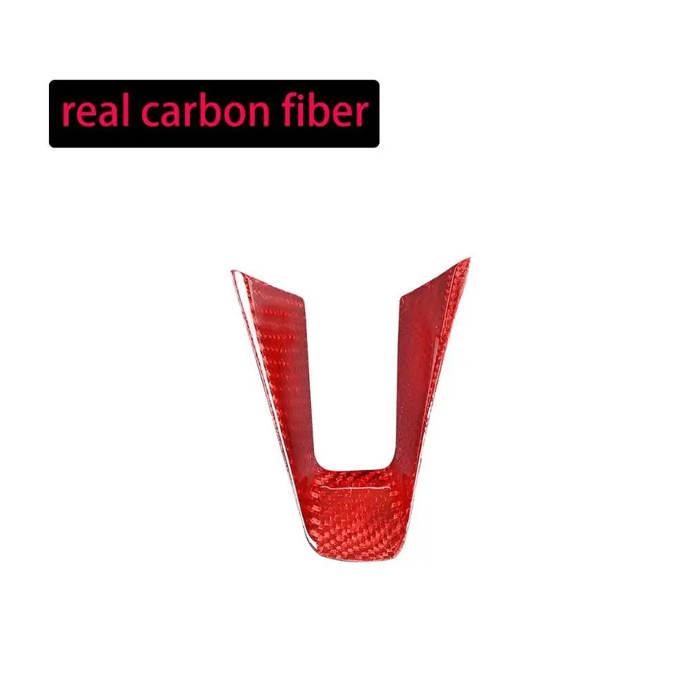 Отделка рулевого колеса автомобиля полосы для Alfa Romeo Giulia Stelvio - Название цвета: RED real carbon