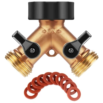 

2 Way Hose Splitter, All Metal Body Hose Splitter, Bolted & Threaded. Easy Grip,Easy to Connect 2 Hose Bolted & Threaded