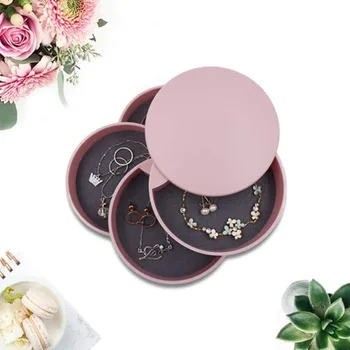 

4 Tilt Rotatable Jewelry Storage Tray With Lid Women Jewelry Storage Box Newly Designed Fashion Birthday Gift For Women