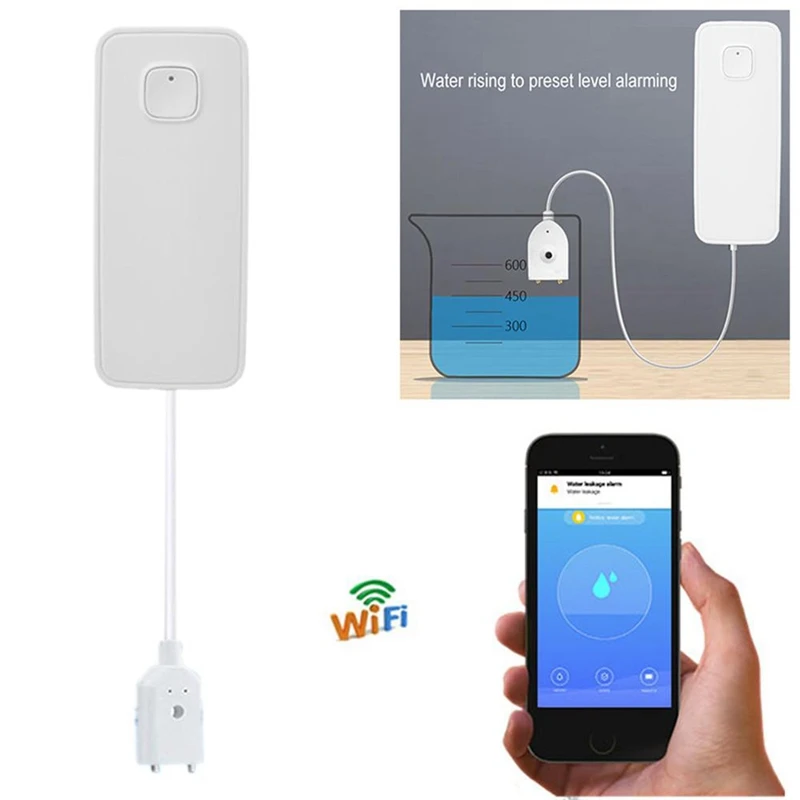 Умный wifi датчик утечки воды, сигнализация, приложение Tuya, система домашней безопасности, независимый датчик утечки воды