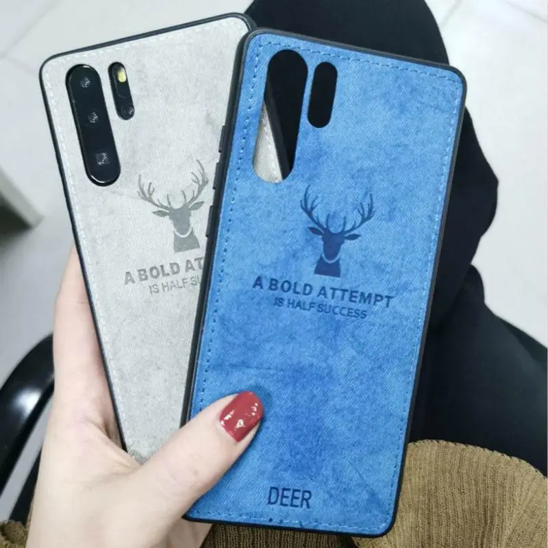 

Deer Case for Huawei Mate 30 P30 Lite Pro Nova 6 6SE 5T 5i Pro Enjoy 10s Fabric Phone Cloth Case on Honor 10i 20i 20 9X Pro Lite
