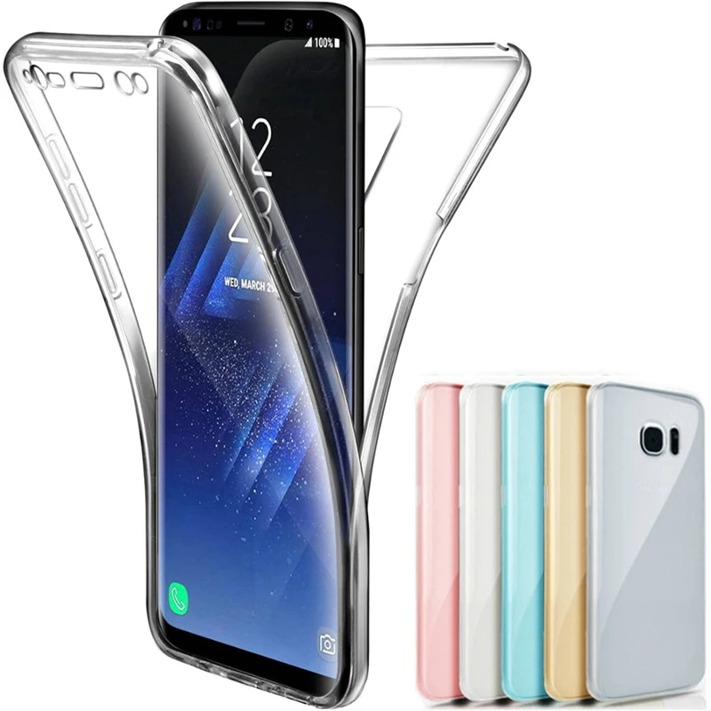 Чехол для телефона прозрачный мягкий чехол из ТПУ Galaxy S8 S9 Plus S7 S6 Edge S10 S20 J3 J5 J7 A3 A5 A7